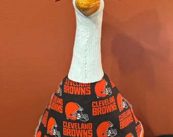 Cleveland Browns Porch Goose Dress with Bow
