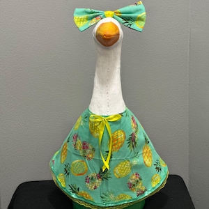 Pineapple porch Goose Dress with Bow