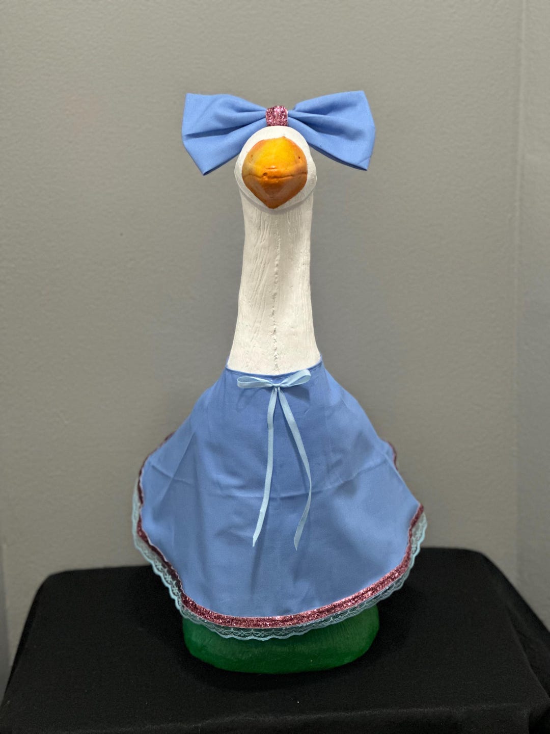 Blue and Sparkle Pink Porch Goose Dress With Bow - Etsy