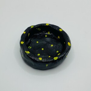 Mini Clay Pot - Black and Yellow Star Pot