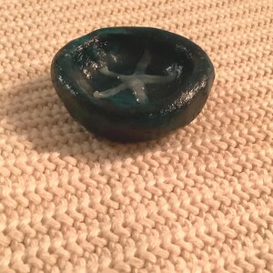 Mini Clay Pot - Dark Green with Glow In The Dark Star