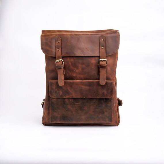 Nomad Vintage Leather Backpack | Genuine Cowhide Laptop Bag  display picture 3