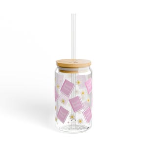Vaso con diseño floral, 16 oz - Vaso estético para uso diario, regalo perfecto para primavera, verano e inauguraciones de casa - Lindo [...]