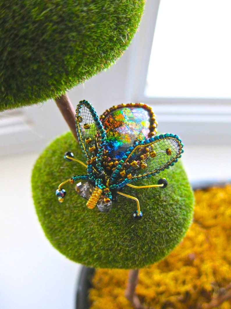 Beaded Bug Tutorial Embroidered Bug PDF Bee Brooch Fly Brooch PDF Document Digital image 5