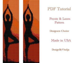 Yoga Bracelet Tutorial Peyote And Loom Pattern Cuff Beaded Tutorial Digital Download