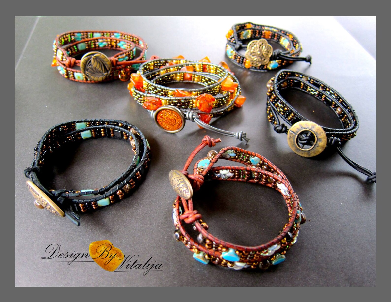 Leather Wrapped Bracelet Tutorial Super Duo Pattern Chan Luu Etsy