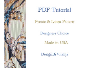 Instant Download Beading Pattern Peyote Stitch Loom Work Pattern Jesus Pattern Seed Bead Cuff