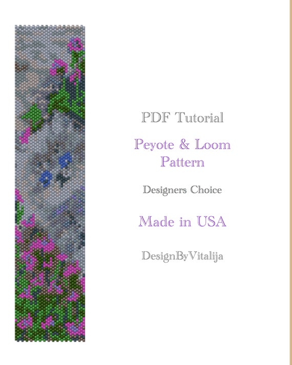 Peyote Beaded Tutorial Loom Work Beaded Bracelet Kitty Etsy