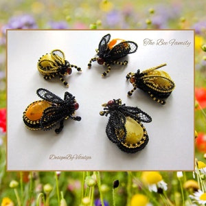 Beaded Bug Tutorial Embroidered Bug PDF Bee Brooch Fly Brooch PDF Document Digital image 4