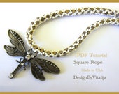 Square Beaded Rope Tutorial: Seed Bead Pattern (PDF)