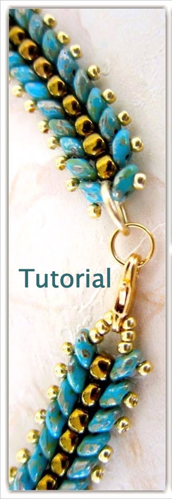 Super Duo Bead Necklace Tutorial: Beginners Beading Pattern (PDF