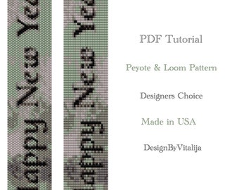 New Year Pattern Peyote Pattern Loom Pattern Bracelet Peyote and Loom Pattern