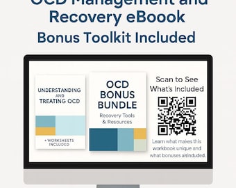 OCD Workbook Lesson 1 – Coping Skills, Erp/Cbt Inspired Tools, Intrusive Thought Tracker, Weekly & Monthly Planner | Digital PDF