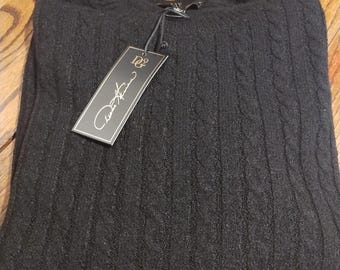 DG2 by Diane Gilman Black Cable Knit Sweater – Size L – and Lux Touch Sweater – Women’s Size M – Cashmere-Feel Knit - warm fall winter tops