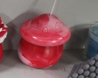 Two stage mushroom shaped candle