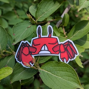 Ghost Crab Vinyl Sticker – Waterproof Decal in 2&quot;, 3&quot;, or 4&quot; Sizes