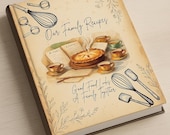 Personalized Family Recipe Book | Custom Handwritten Cookbook Gift