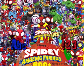 Spidey PNG, Spidey and his Amazing Friends Clipart, Spidey and his Amazing Friends PNG, Make your own Spidey shirt, Superhero Birthday