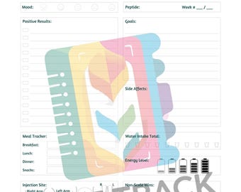 Pianificatore digitale del benessere / Diario di biohacking, Tracker dei peptidi (PDF)