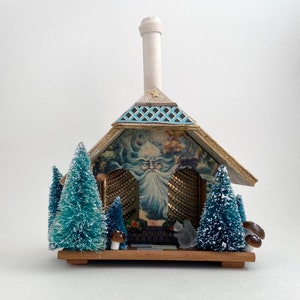 woodland assemblage sculpture, found object folk art, one of a kind and original
