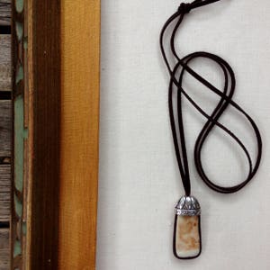 stone pendant necklace, found object statement jewelry, one of a kind and original