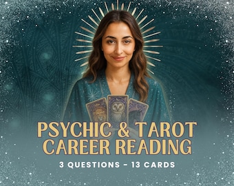 Lectura de Tarot de 3 Preguntas sobre Carrera Profesional, Perspectiva Profunda Laboral (PDF), Próximo Paso Laboral, Orientación Divina Intuitiva, Claridad Energética, Canalización Psíquica