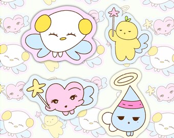 Kawaii Angel Sticker Pack –  Mini Stickers for Laptop, Water Bottle, Journal | Waterproof Vinyl Decals