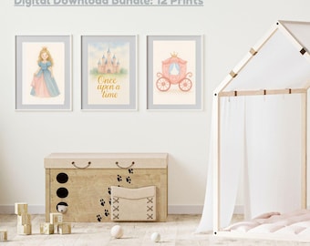 Fairytale Theme Nursery Wall Art Digital Download