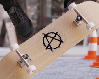 Anarchy Symbol Sticker: Rebellious Vinyl Decal for Laptop, Skateboard, Car