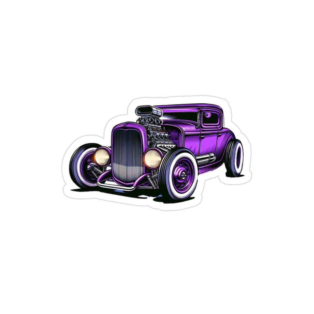 Purple Racing Sticker Purple Hot Rod Sticker Car Decal | Die-cut Outdoor Sticker - Etsy