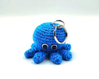 Llavero de pulpo a crochet: peluche amigurumi hecho a mano - Colores personalizables