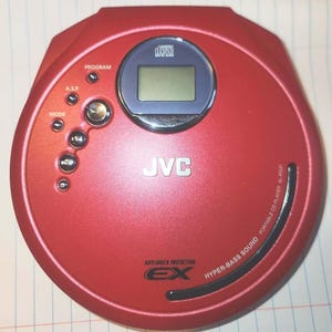 Vintage JVC XL-PG37RD Portable CD Player W/Anti-Shock