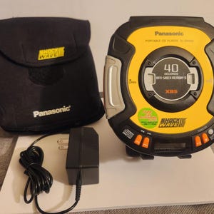 Vintage Panasonic SL-SW505 Portable CD Player XBS Shock Wave Anti Shock