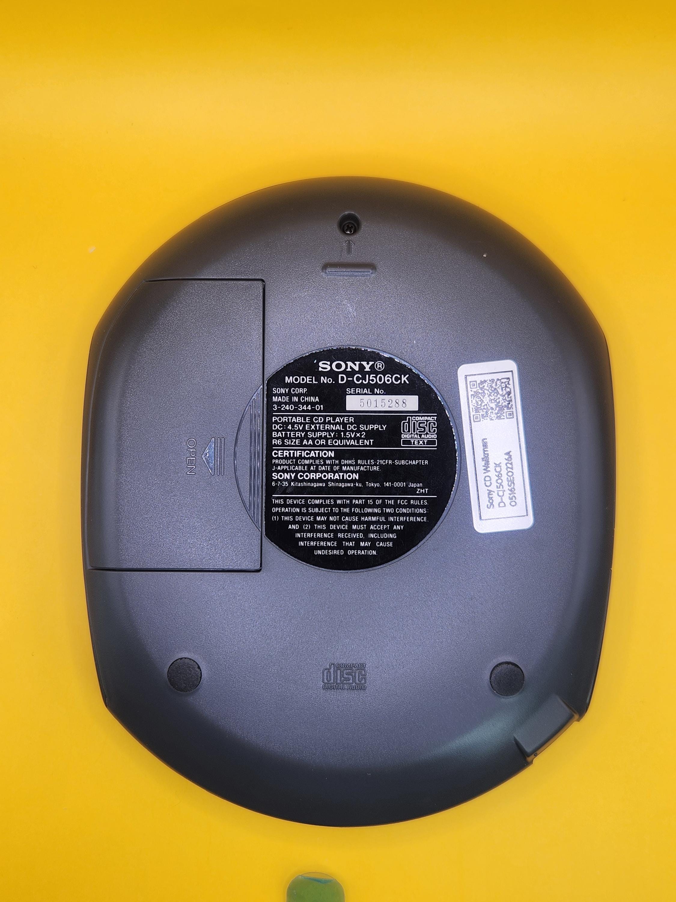 Vintage Sony Walkman Portable CD Player D - CJ506CK Black - Etsy