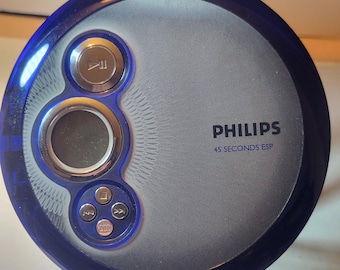Vintage Philips AX2420/17 Personal CD Player Blue