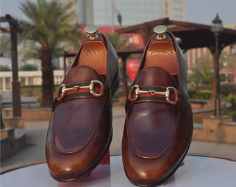 Brown Dress Shoes Men's Dress Slip On Loafers Dakaela Mens Dress  Loafers Leather Business Slip On Oxford Shoes Classic Formal Wedding  Sneakers Black