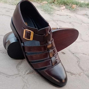Men Summer Sandals | Handmade Dress Sandal | Men Summer Dress Shoes | Gladiator Sandals for men | Custom Made Summer Sandals| Brown Sandal