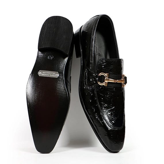 Handmade Black Leather Horsebit Loafers | Italian Style Dress Shoes
