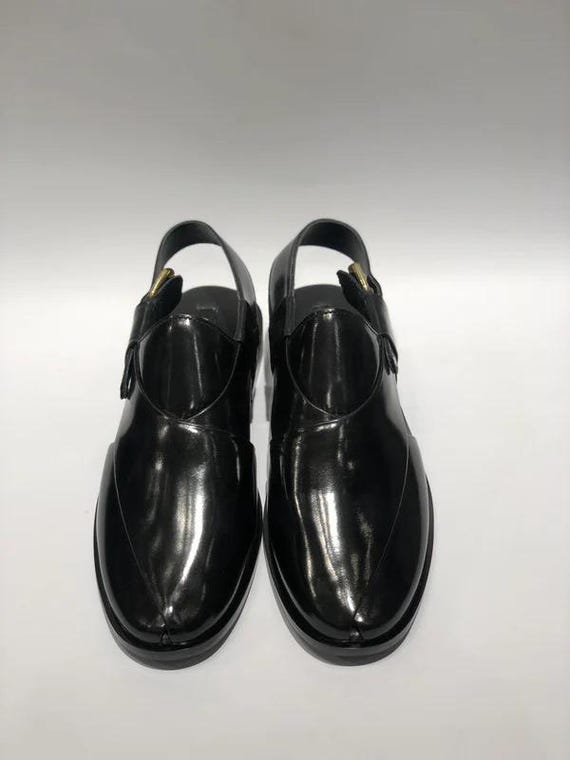 Black Leather Slingback Loafers for Men – Open Heel Dress Shoes