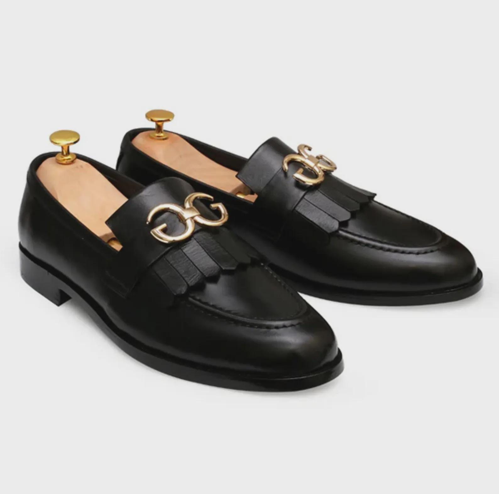 Handmade Leather Tassel Loafers: Men display picture 2