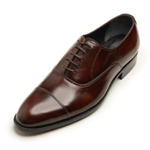 Handmade Brown Leather Oxford Shoes - Men’s Formal Dress Shoes