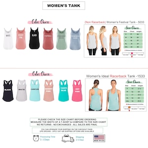 a women's tank top is shown with measurements