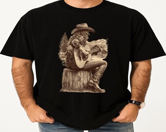 Vintage Cowgirl Graphic Tee, Retro Western Shirt, Country Music ,Comfort Colors
