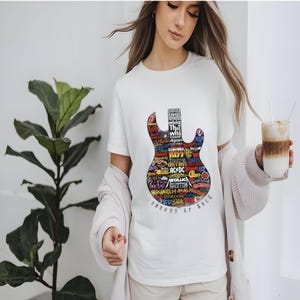 Rock and Roll Legends Guitar T-Shirt, Music Teacher Gift image 2