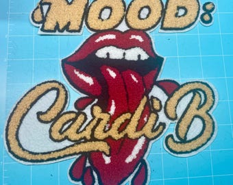 Cardi B ムードのアイロン接着パッチ。