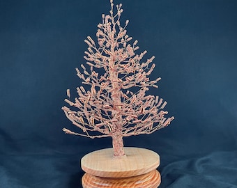 Evergreen Majesty • 12-inch Copper Wire Tree Sculpture