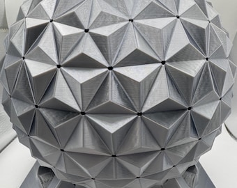 One-of-a-Kind Multicolor LED Epcot Spaceship Earth Lamp – Custom made & Magical