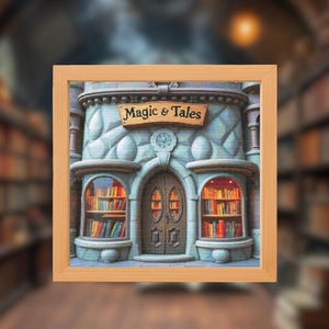 Book Shop Store Front Cross Stitch Pattern – Digital PDF, Counted Cross Stitch Chart, Instant Download, Embroidery Pattern, Reading