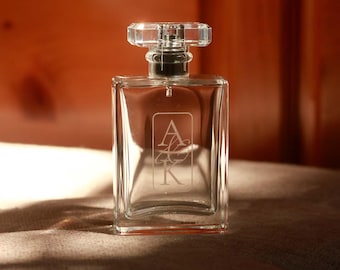 Personalized Glass Perfume Atomizer | Custom Engraved Monogram Fragrance Spray