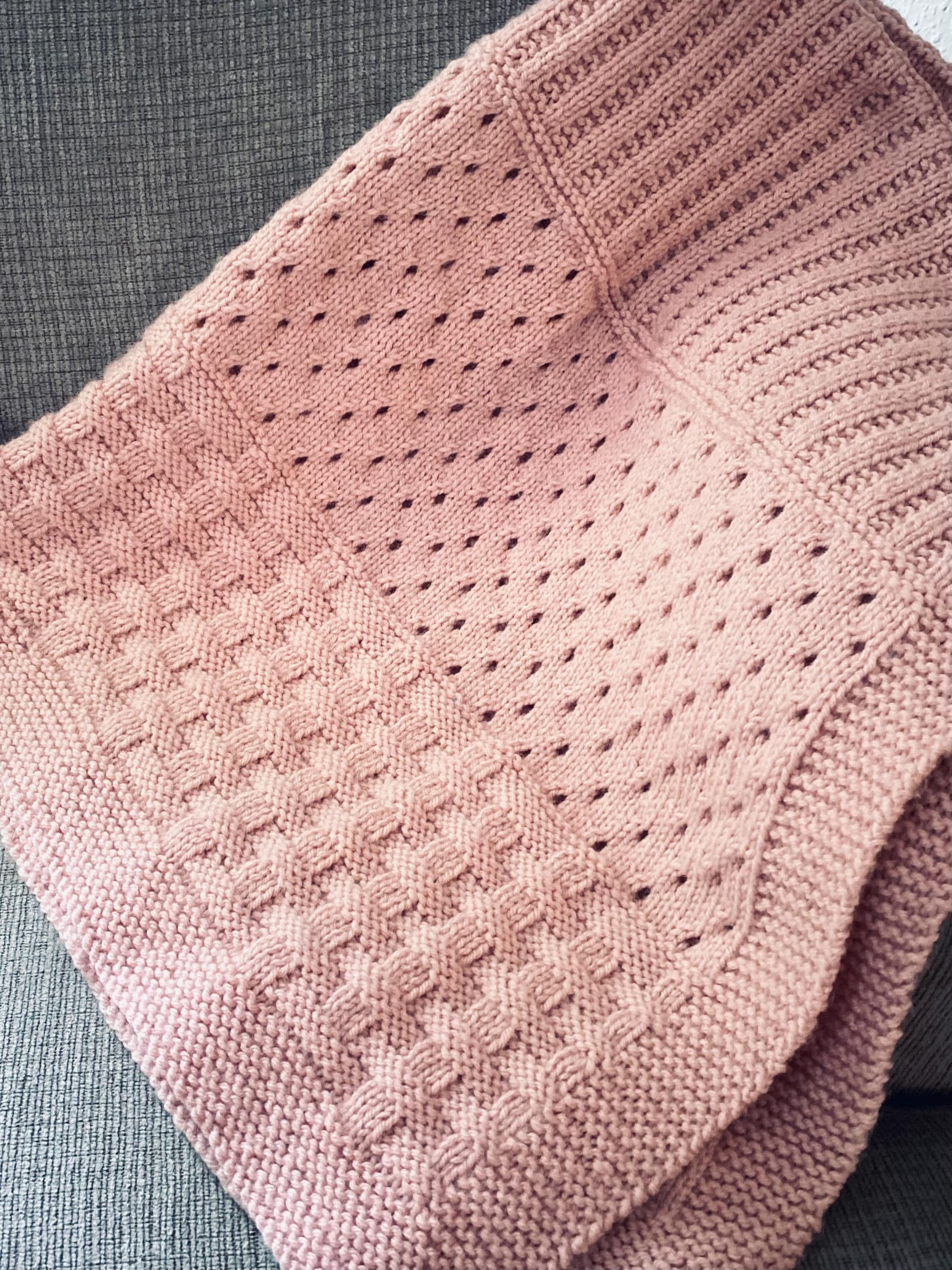 Diagonal Eyelet Eyelet Baby Blanket Eyelet Baby Blanket